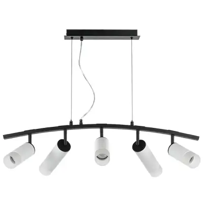 LR7353638621 Люстра RULLO 5х50W GU10 ЧЕРНЫЙ/БЕЛЫЙ (571735+214436-3+214486-2+202431-5)