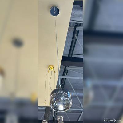 Светильник подвесной Crystal Lux BOX SP1 CHROME/SMOKE 1271/201