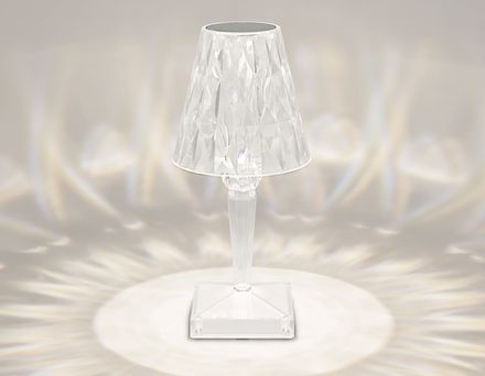 Настольная светодиодная лампа с сенсорным выключателем DE8055 CL прозрачный LED 3000K/4200K/6400K 3W