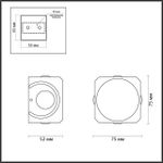 4222/8WL HIGHTECH ODL21 383 черн/металл Настенный светильник IP54 LED 8W 716Лм 3200K MIKO