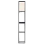 8092/1F COMFI LN25 черный/белый, дерево/текстиль Торшер Е27 1*60W 220V PRACTIC