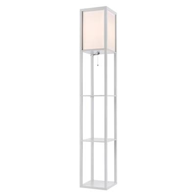 8089/1F COMFI LN25 белый, дерево/текстиль Торшер Е27 1*60W 220V PRACTIC