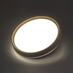7603/CL PALE SN 122 Светильник пластик/белый/светл.коричневый под дер. LED 30Вт 4000К D330 IP43 WOODI