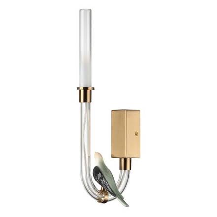 5431/2WL L-VISION ODL_EX24 093 золотой(под латунь)/белый градиент/беж./зеленый/ металл/стекло/керамика Бра (ЛЕВ.) LED 2W 4000K LARK