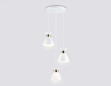 Светильник подвесной TR8467/3 WH/FGD белый/золото E27/3 max 60W D340*1000