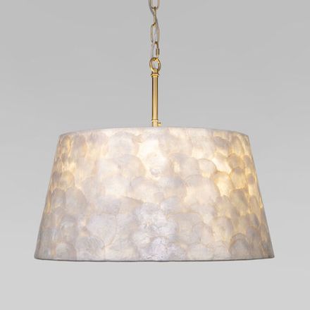 Умная люстра с перламутром 101013/5 латунь/перламутр