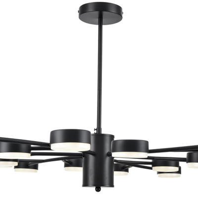 8117/18 COMFI LN26 235 черный, металл Люстра LED GX53 18*7W 220V TORINA