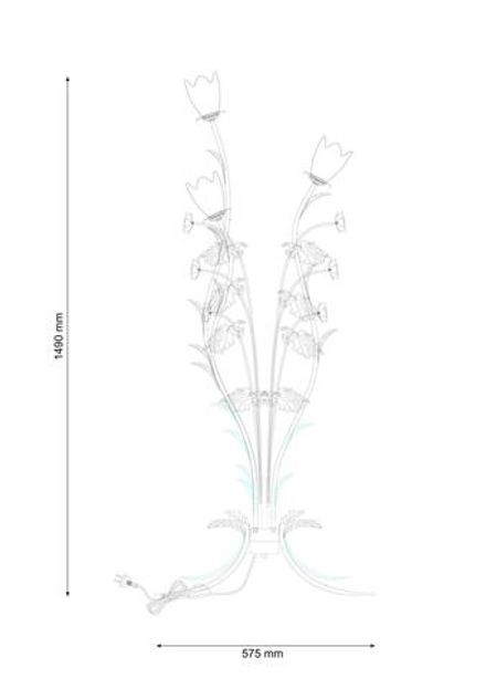 Торшер Lucia Tucci Fiori di rose F1760.3