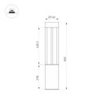 Светильник LGD-CASTELLO-BOLL-H800-20W Warm3500-MIX (GR, 80 deg, 230V) (Arlight, IP65 Металл, 5 лет)