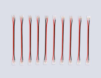 Соединитель гибкий двухсторонний COB 12/24V для лент 8/10mm GS7895 (2 конт.) (10шт. в комплекте)