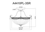 Потолочная люстра Arte Lamp SCHELENBERG A4410PL-3SR, 3хE14