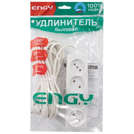 Удлинитель ENGY "Премиум" 7м/4роз. (ПВС 2х0,75)