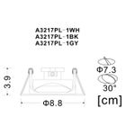 Точечный встраиваемый светильник Arte Lamp ACCENTO A3217PL-1GY, 1хGU10