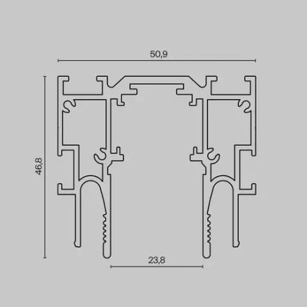 Шинопровод для монтажа в натяжной потолок Exility ClipLine, 2м, черный, TRX034-SCCL-422B. TM Maytoni