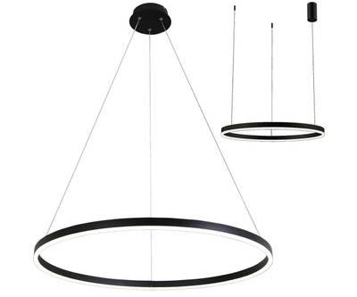 08228,19A(4000K) Подвес Тор черный d100 h150 Led 56W (4000K) 2 типа крепления, диммируемый, с пультом ДУ