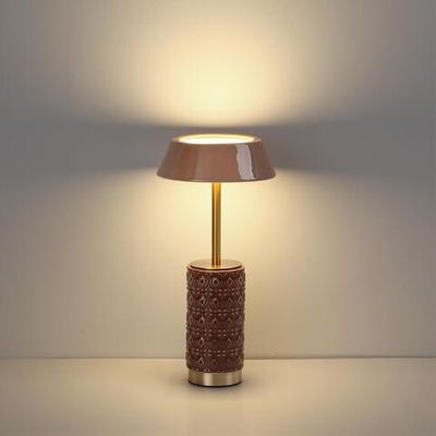 5453/8TLA L-VISION ODL_EX26 светлая бронза/бежевый/кофейный/металл/керамика Настольная лампа беспроводная LED*8W 3000K LULU