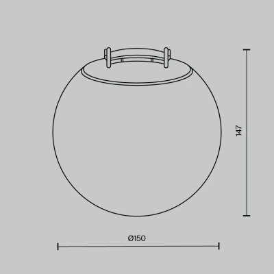 Подвесной светильник Луна / Luna Parity 3000K 10Вт 170°, TR125B-10W3K-B. TM Maytoni