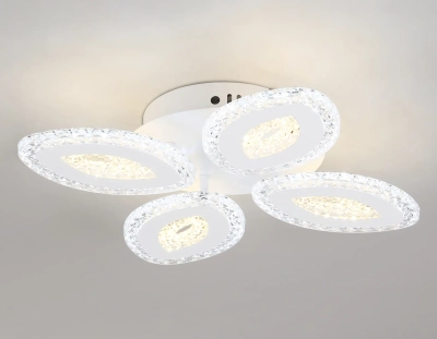 Светильник потолочный светодиодный с пультом FA4012/4 WH белый 60W 3000K+6400K/4200K/6400K+3000K 330*330*85 (ПДУ ИК)