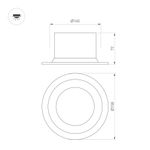 Светильник MS-DROP-BUILT-R158-30W Day4000 (BK, 90 deg, 230V) (Arlight, IP54 Металл, 5 лет)