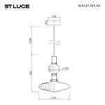 SL6117.223.02 Светильник подвесной ST-Luce Латунь/Золотой, Прозрачный LED 2*3W 3000K