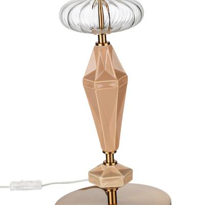 5414/2T MODERN ODL_EX26 античная бронза/терракот/бежевый/металл/керамика Настольная лампа E14 2*40W TERRA