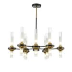 8112/18 NEOCLASSI LN25 26 черный/бронза/прозрачный, металл/стекло Люстра потолочная G9 18*30W 220V TAMARESA