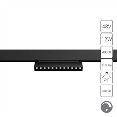 Магнитный трековый светильник Arte Lamp LINEA 0.1-10V A4686PL-1BK, 1хLED