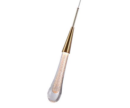 07861-1A,36 Подвес Гутта латунь d10 h200 Led 3W (3000k)