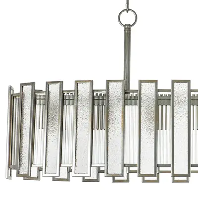 712164 Люстра AGAVE 6х40W E27 СЕРЕБРО С ПАТИНОЙ/ПРОЗРАЧНЫЙ Lightstar