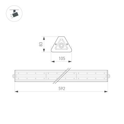 Светильник SP-LAGERN-L630-100W Day4000 (WH, 60х110 deg, 230V) (Arlight, IP65 Металл, 5 лет)