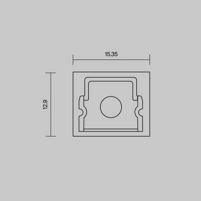 Комплект заглушек (для профиля 26×30) 2 шт., ALM-2630-EC 642053. TM Maytoni