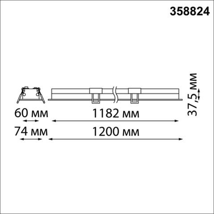 358824 SPOT NT22 550 белый Встраиваемый светодиодный светильник IP20 LED 4000K 48W 220V ITER