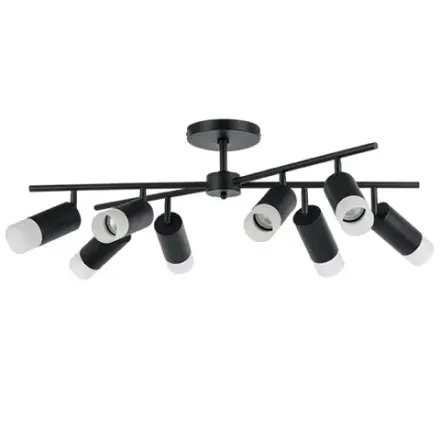 LR7283781 Люстра RULLO 8х50W GU10 ЧЕРНЫЙ (571728+214437-8+202431-8)