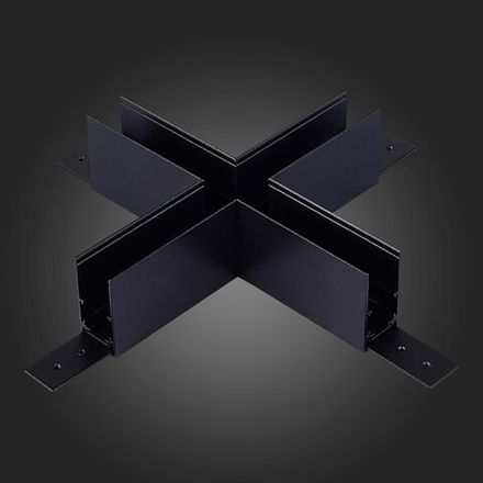 ST007.489.00 Коннектор X-образный для подвесного / накладного магнитного  шинопровода ST-Luce Черный