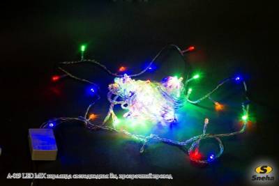 A-019 LED MIX гирлянда светодиодная 5м, прозрачный провод