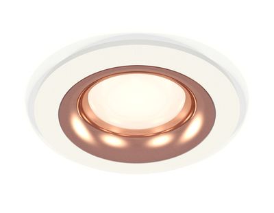 Комплект встраиваемого светильника XC7621006 SWH/PPG белый песок/золото розовое полированное MR16 GU5.3 (C7621, N7015)