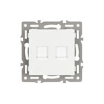 Механизм компьютерной розетки двойной SCT-MPC2-PL-WH (RJ-45, CAT6) (Arlight, -)