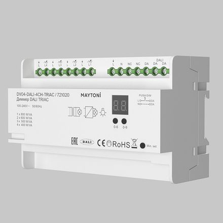 Диммер DALI DT6 четырёхканальный TRIAC 230VAC DIN, 721020. TM Maytoni