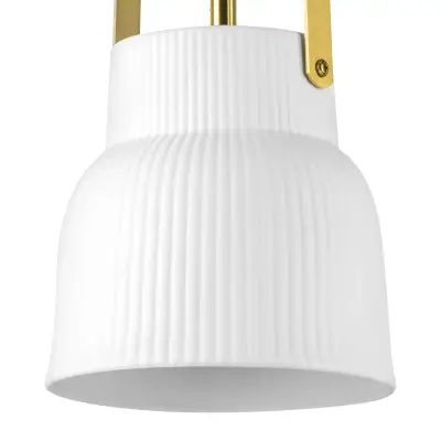 799013 Люстра CERAMO 1х12W E27 ЛАТУНЬ/БЕЛЫЙ Lightstar