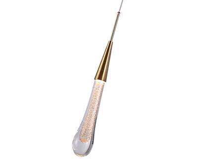 07861-1A,36 Подвес Гутта латунь d10 h200 Led 3W (3000k)