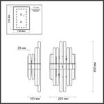 4988/2W HALL ODL22 661 золотой/стекло Бра E14 2*40W STIKA