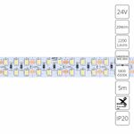 Светодиодная лента 24V 20W/m 6000К 5м Arte Lamp TAPE A2424015-03-6K, LED