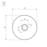 Профиль SL-ROUND-D70-360deg-2000 ANOD (Arlight, Алюминий)
