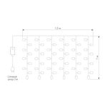 Светодиодная гирлянда занавес теплый белый 1,5*1м IP20 200-001 теплый белый, LED