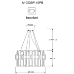 Подвесная люстра Arte Lamp ALYA A1053SP-10PB, 10хG9