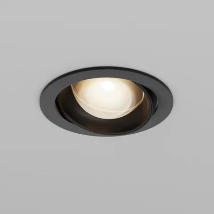 Встраиваемый светильник Линза / Lens 12 Вт 3000 К 70° IP44, DL105-12W3K-B. TM Maytoni