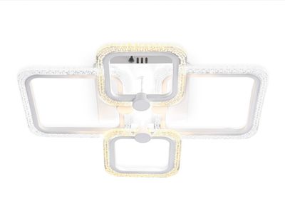 Потолочный светодиодный светильник с пультом FA5309/2+2 WH белый 3000+6400K/4200K/6400+3000K 62W 560*480*120 (ПДУ ИК)