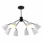 SLE155942-08 Люстра потолочная Черный/Белый E14 8*40W