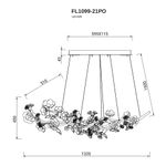Люстра подвесная Sauvage FL1099-21PO, LED