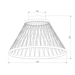 Потолочный светодиодный светильник 40019/1 LED коричневый, LED
